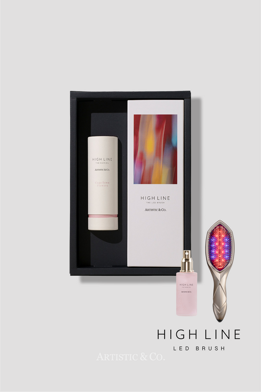 ハイライン ザ LED ブラシ & ヘアオイルセットBOX