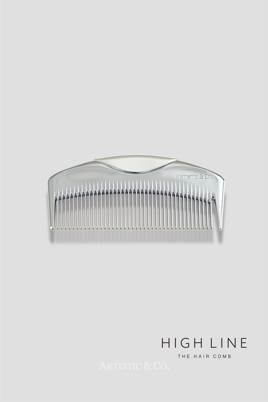 ハイライン ザ ヘアコーム 半月 シルバー & ヘアオイルセットBOX