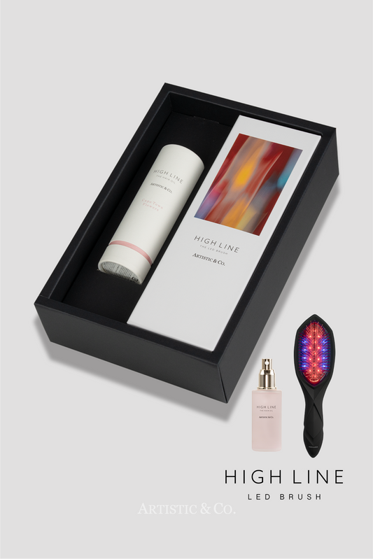 ハイライン ザ LED ブラシ & ヘアオイルセットBOX