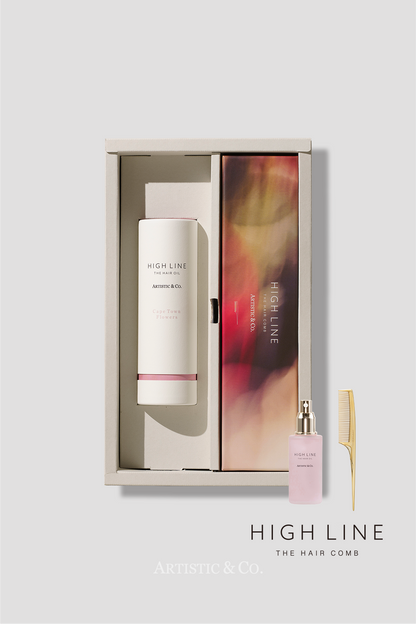 ハイライン ザ ヘアコーム テール ゴールド & ヘアオイルセットBOX