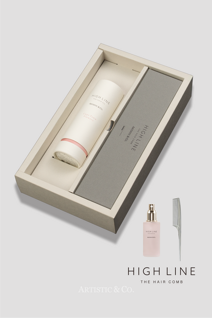 ハイライン ザ ヘアコーム  テール シルバー & ヘアオイルセットBOX