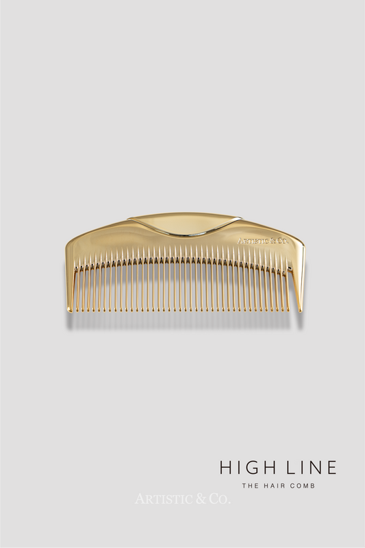 ハイライン ザ ヘアコーム 半月 ゴールド & ヘアオイルセットBOX