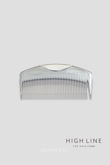 ハイライン ザ ヘアコーム 半月 シルバー & ヘアオイルセットBOX